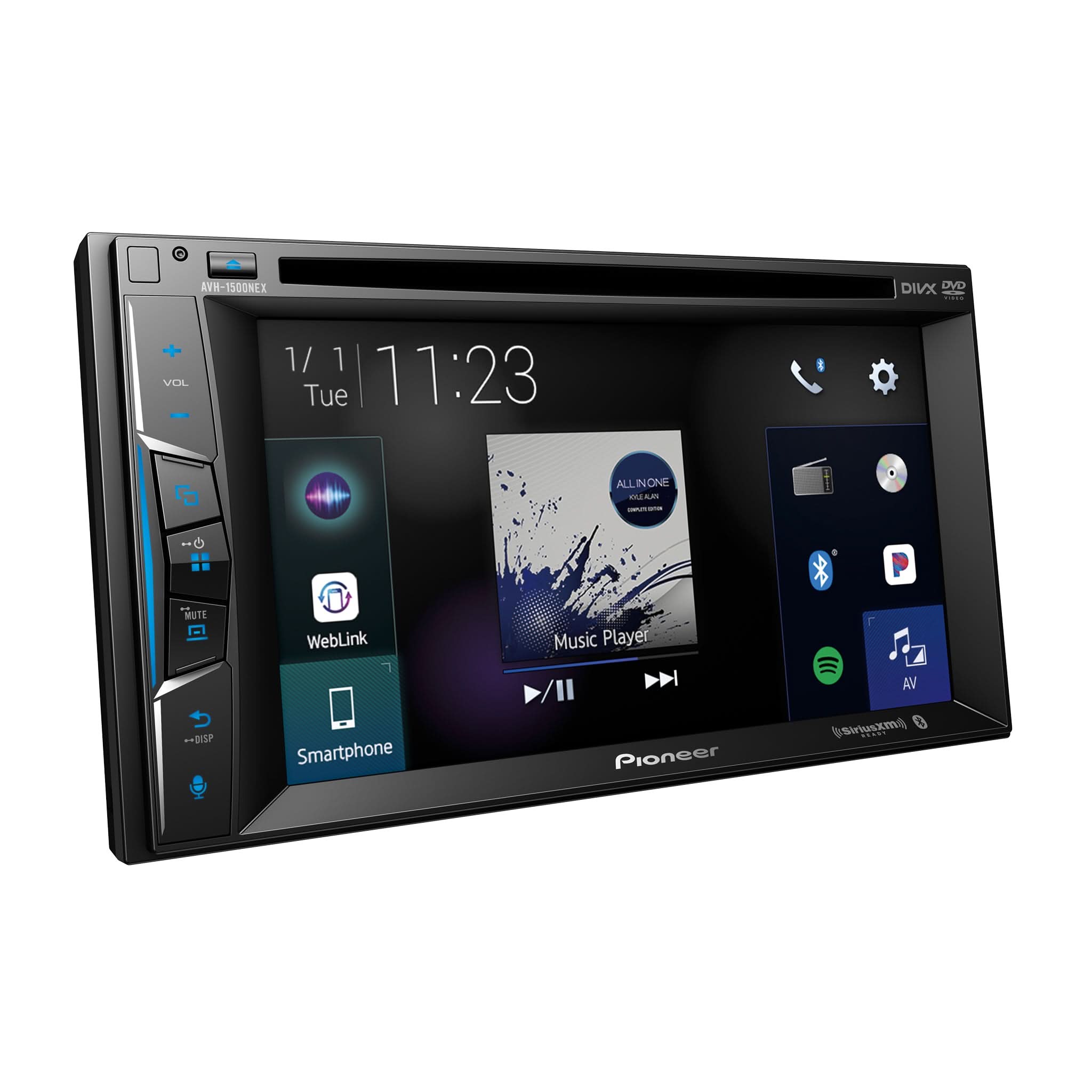 Pioneer_AVH-1500NEX_Right Angle Image