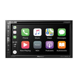 Pioneer car multimedia player with touchscreen display on a white background