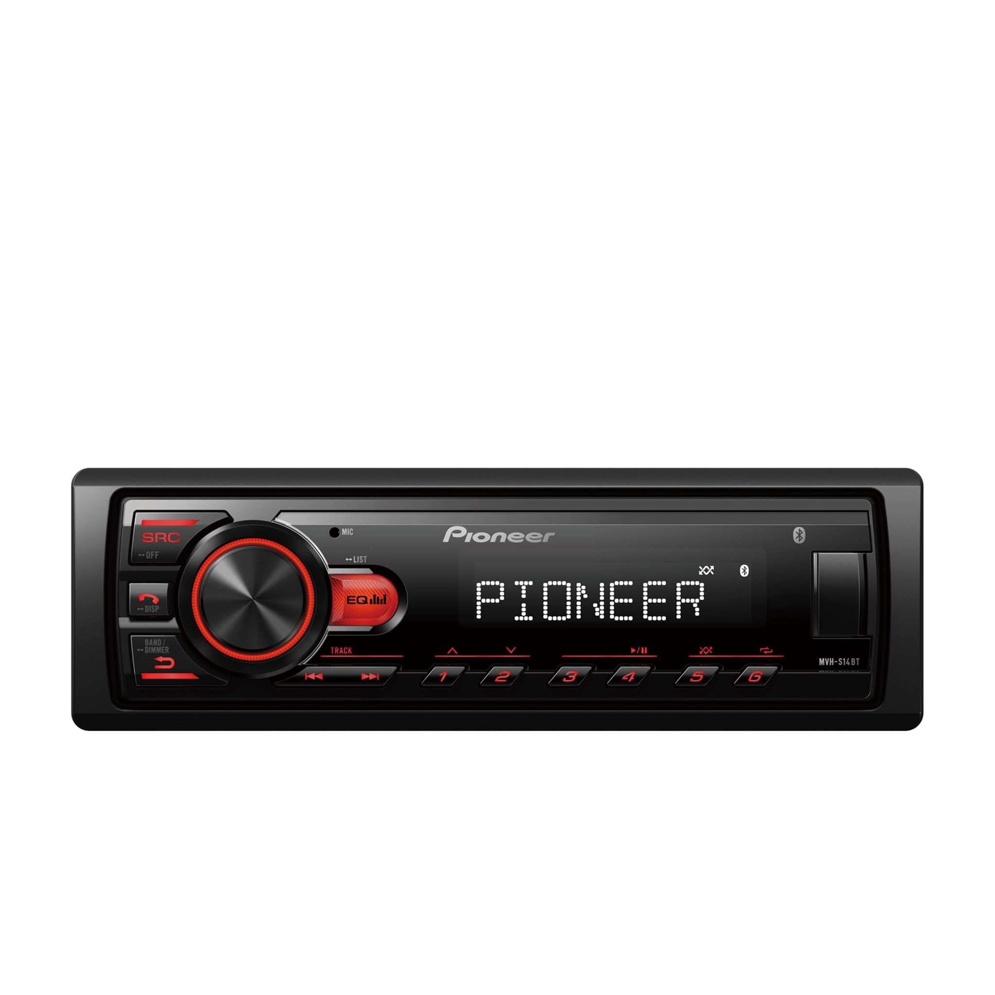 Pioneer car multimedia player on a white background