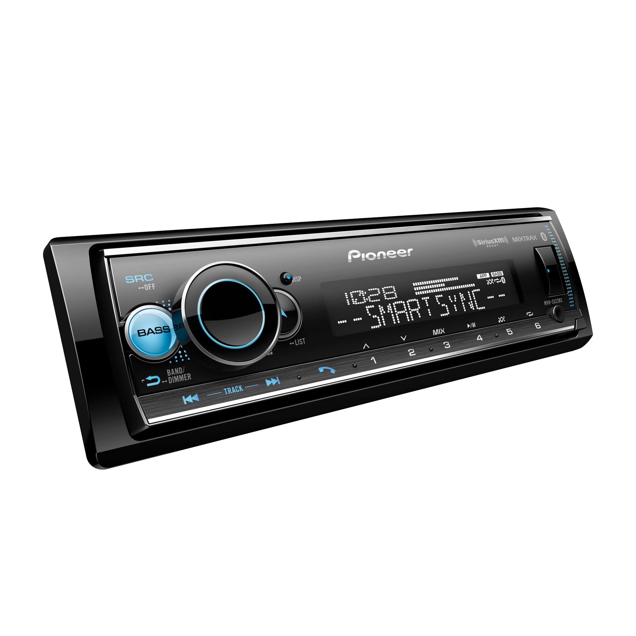 Pioneer car stereo receiver on a white background