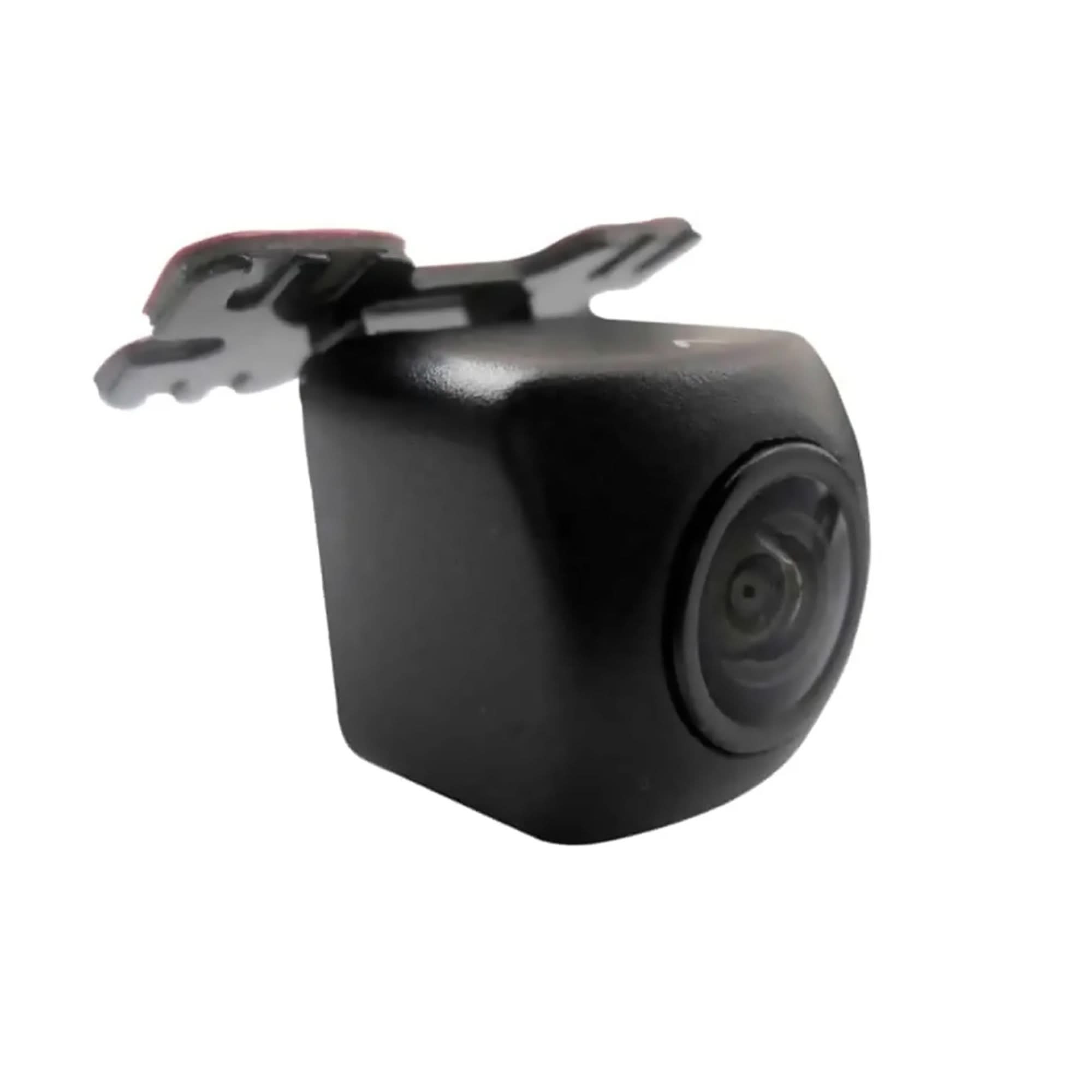 Black car backup camera on a white background