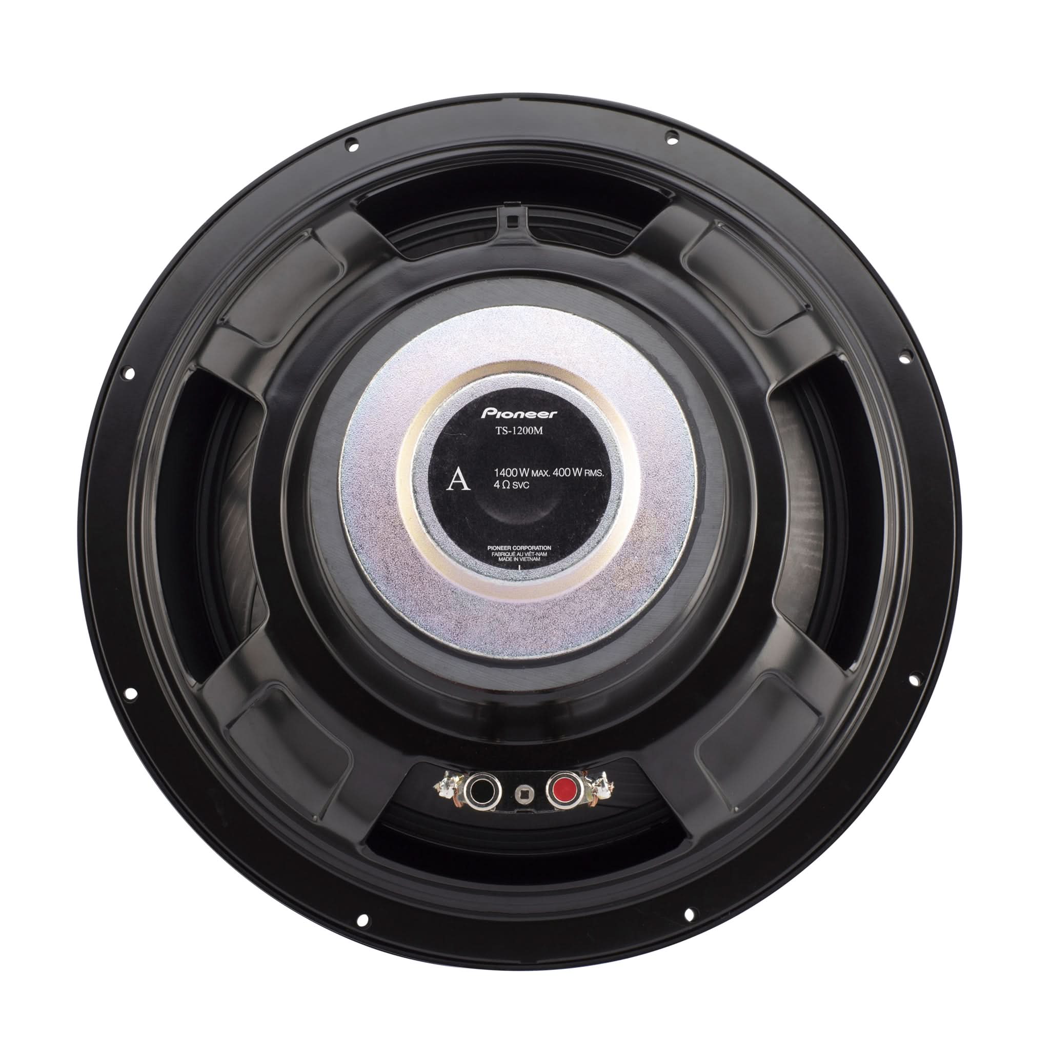 Pioneer speaker subwoofer on a white background