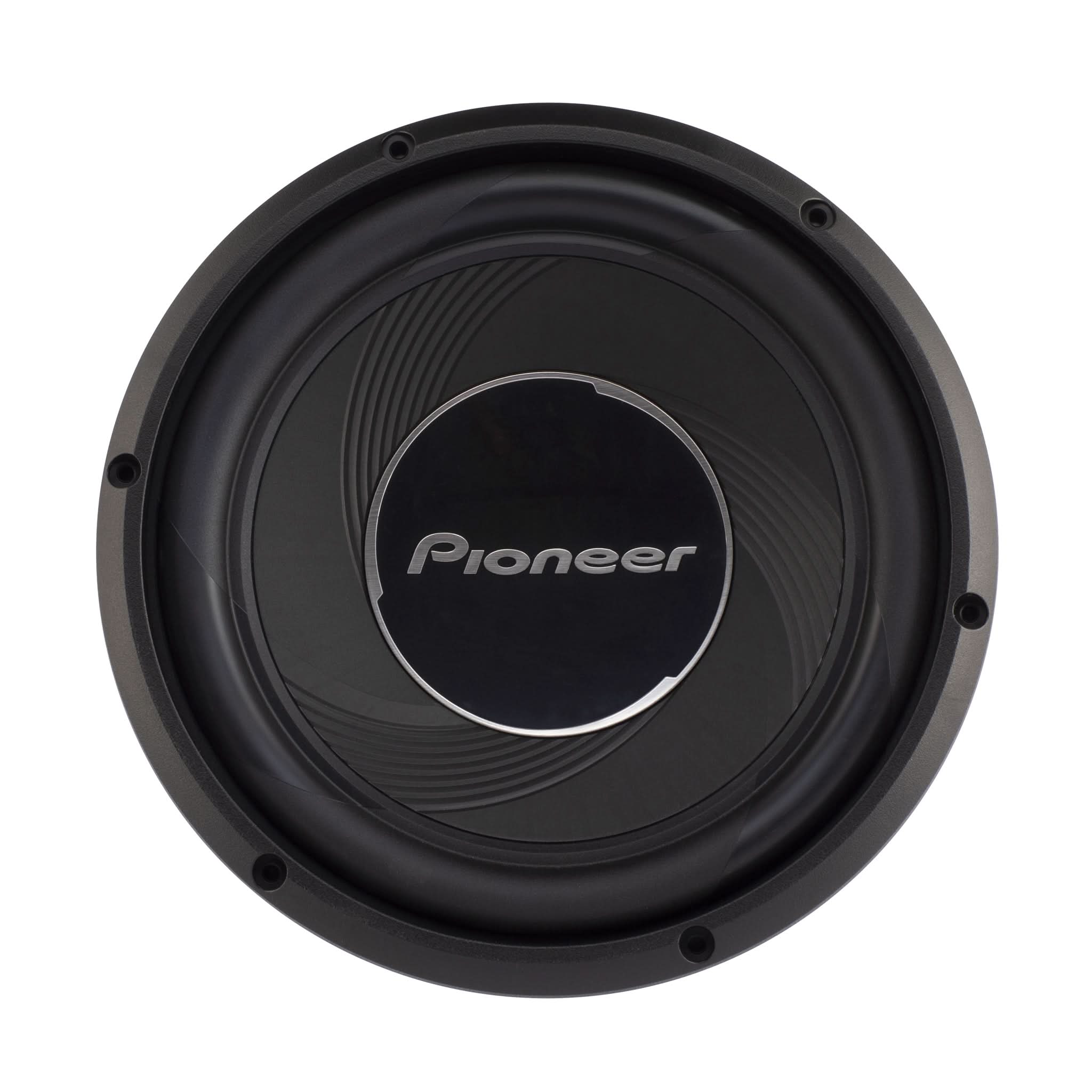 Pioneer subwoofer on a white background
