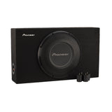 Pioneer car subwoofer enclosure on a white background
