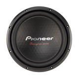 Pioneer car subwoofer on a white background