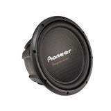 Pioneer car subwoofer on a white background