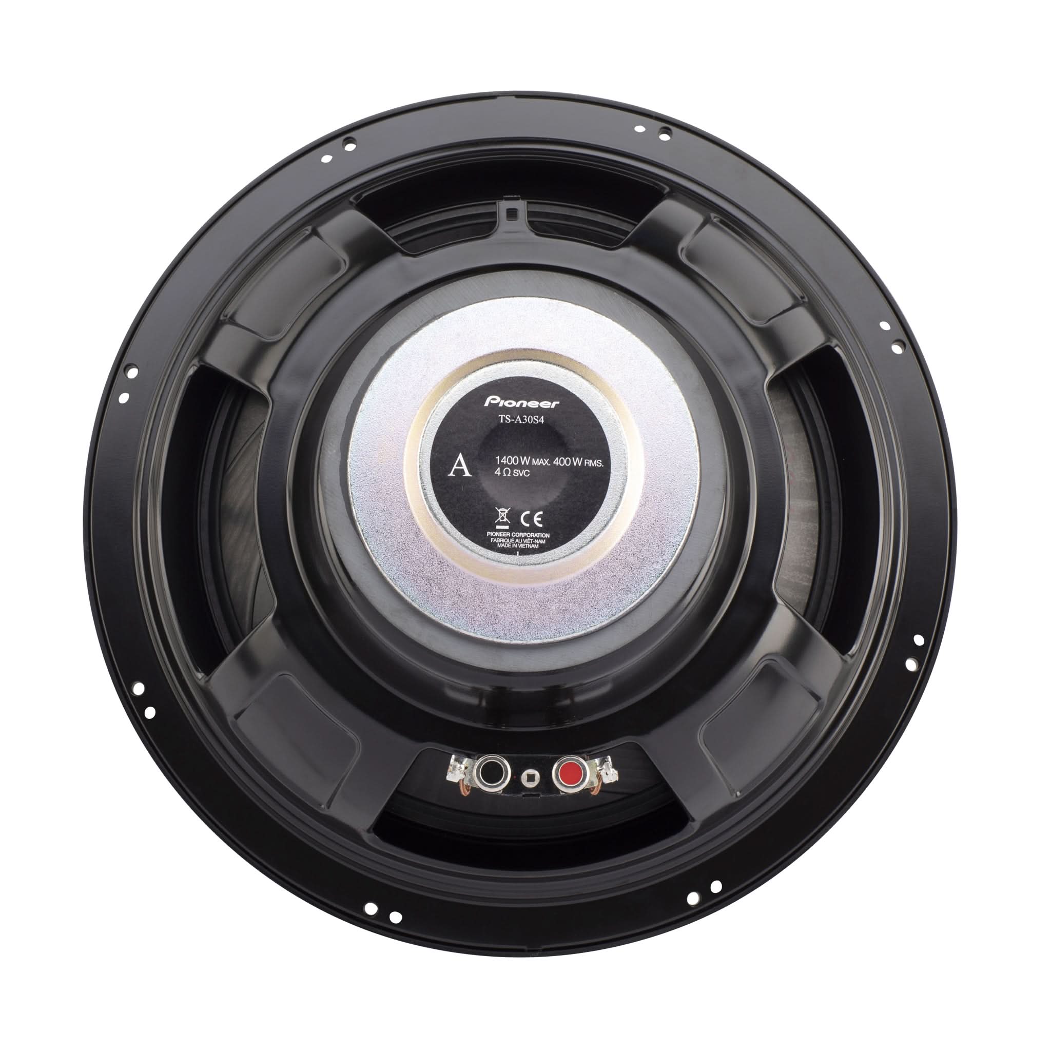 Pioneer speaker subwoofer on a white background