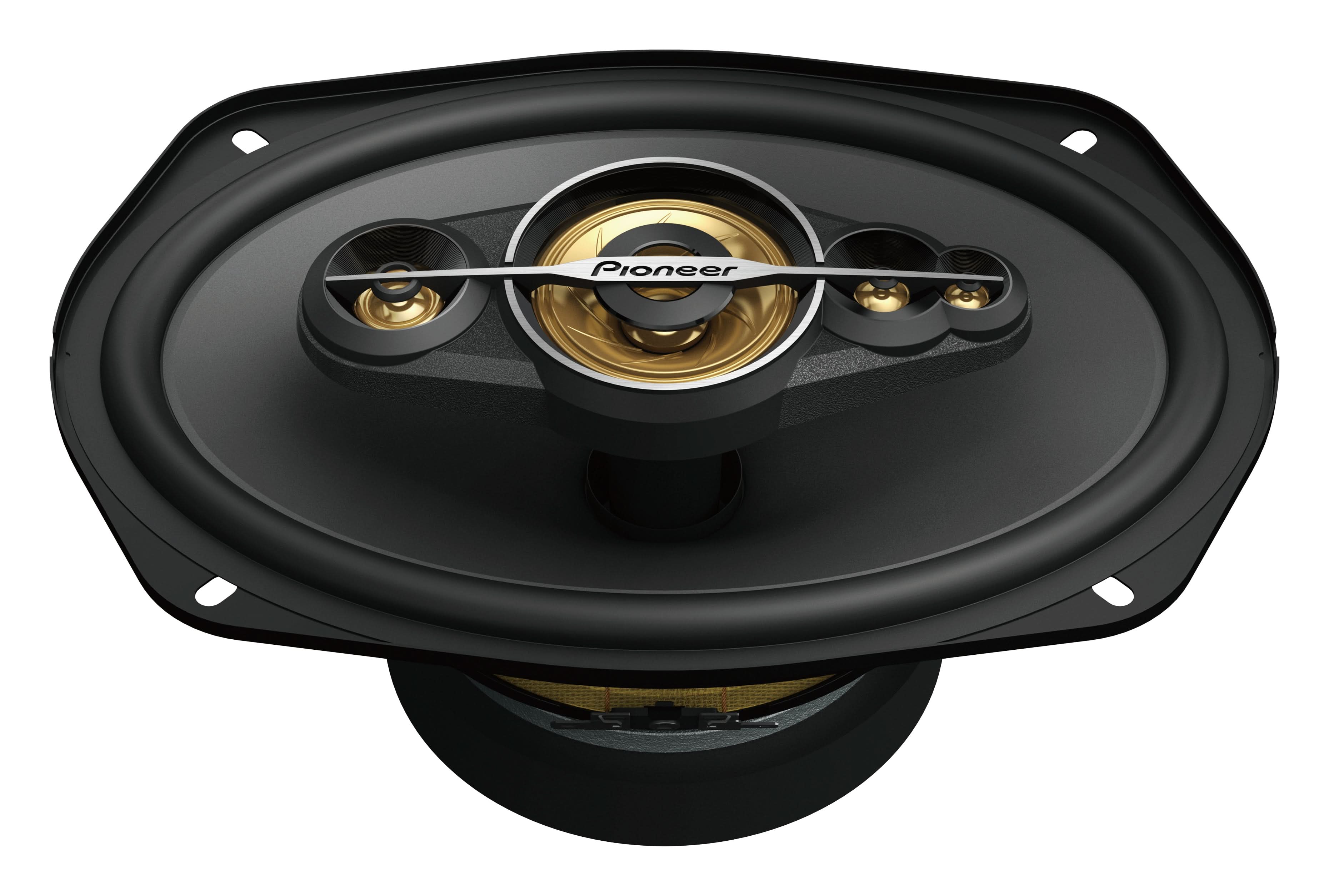 Pioneer car speaker on a white background