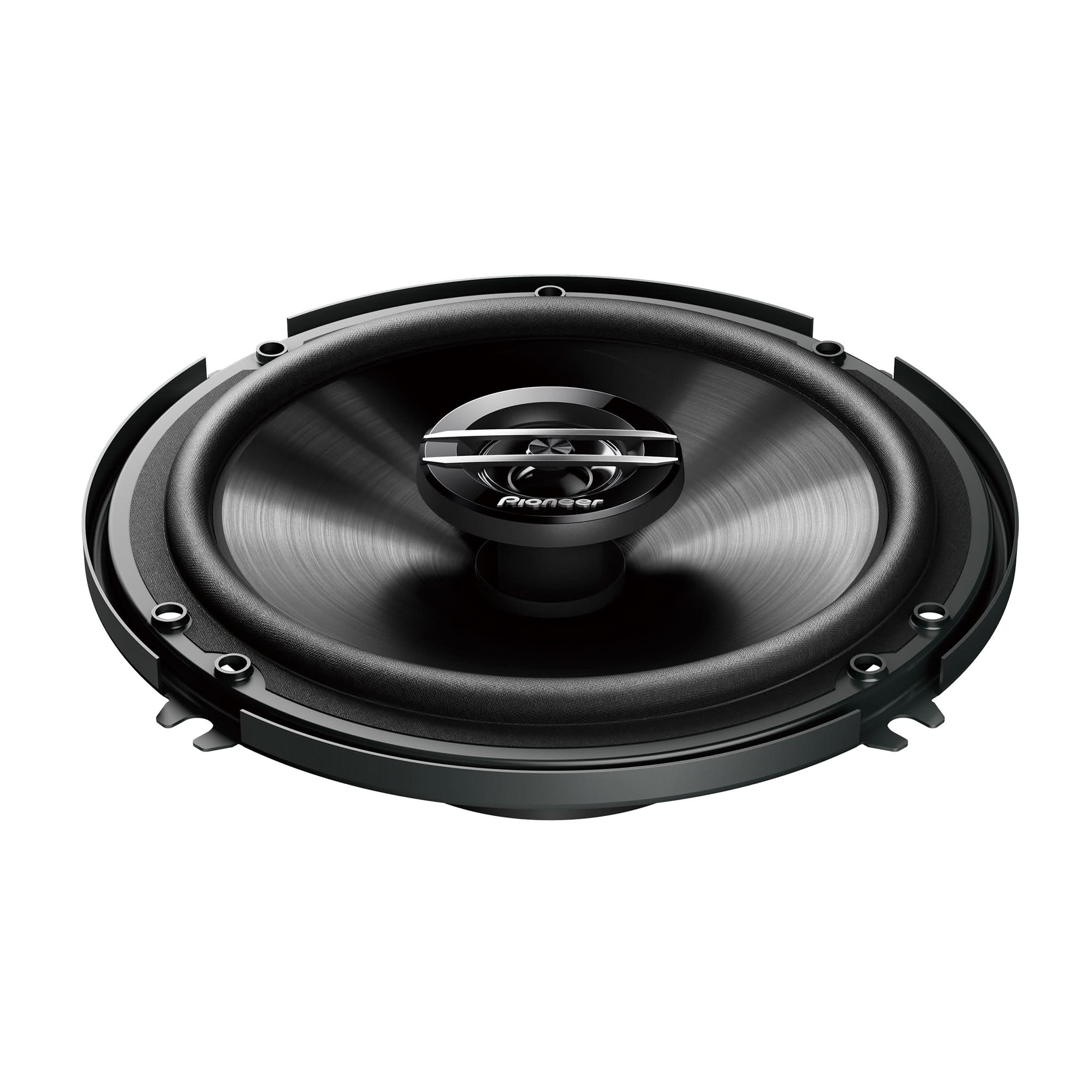 Pioneer car speaker on a white background