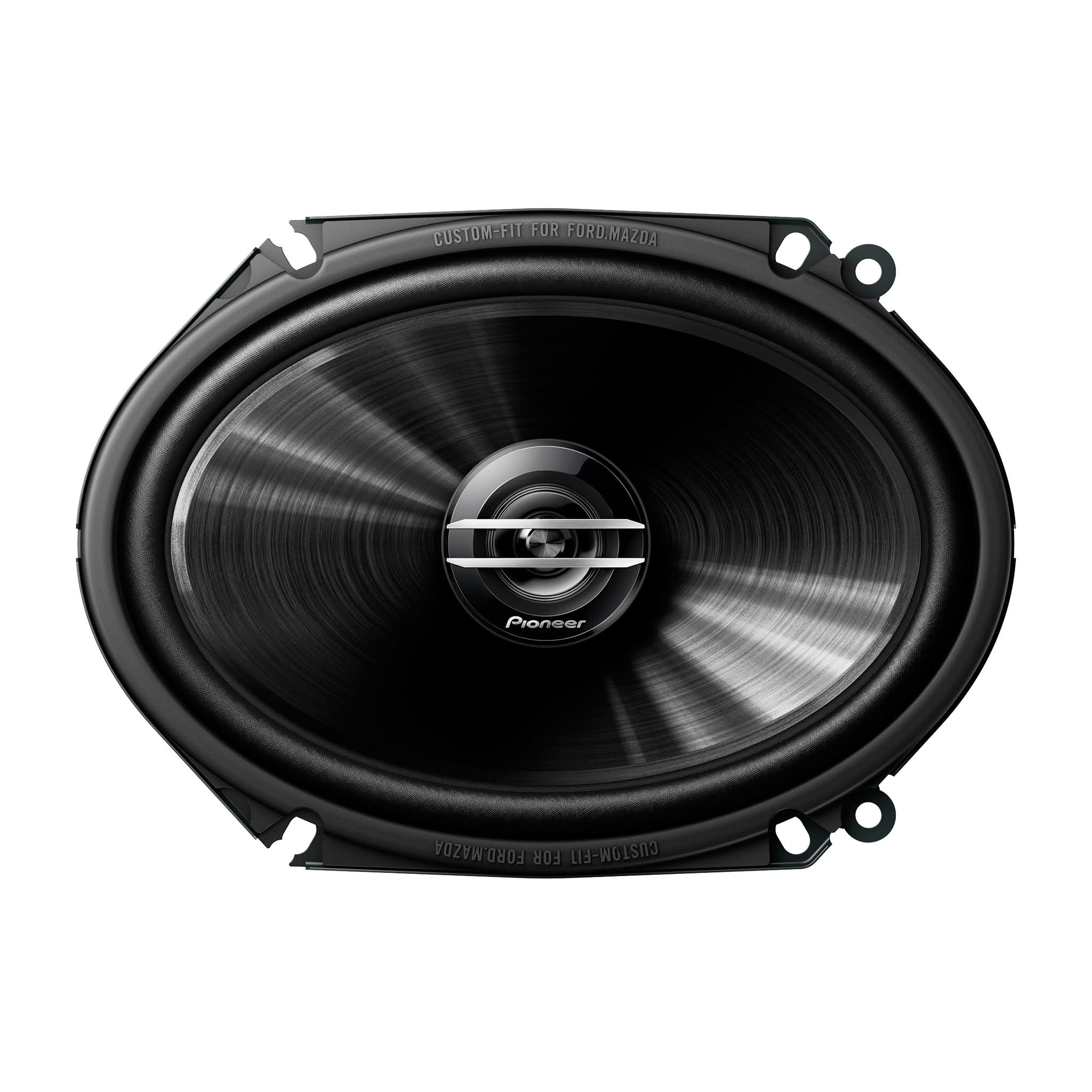Pioneer car speaker on a white background