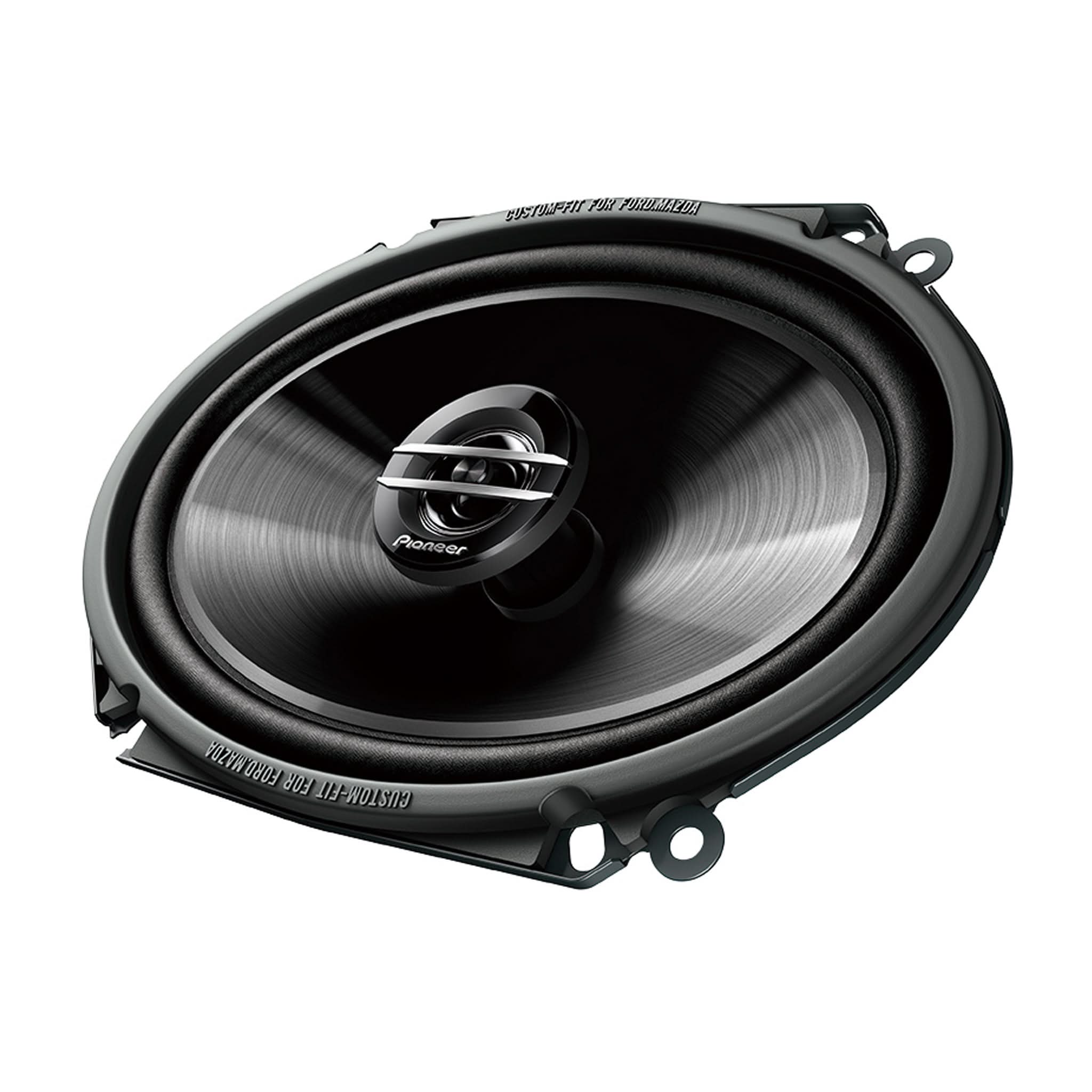 Pioneer car speaker on a white background