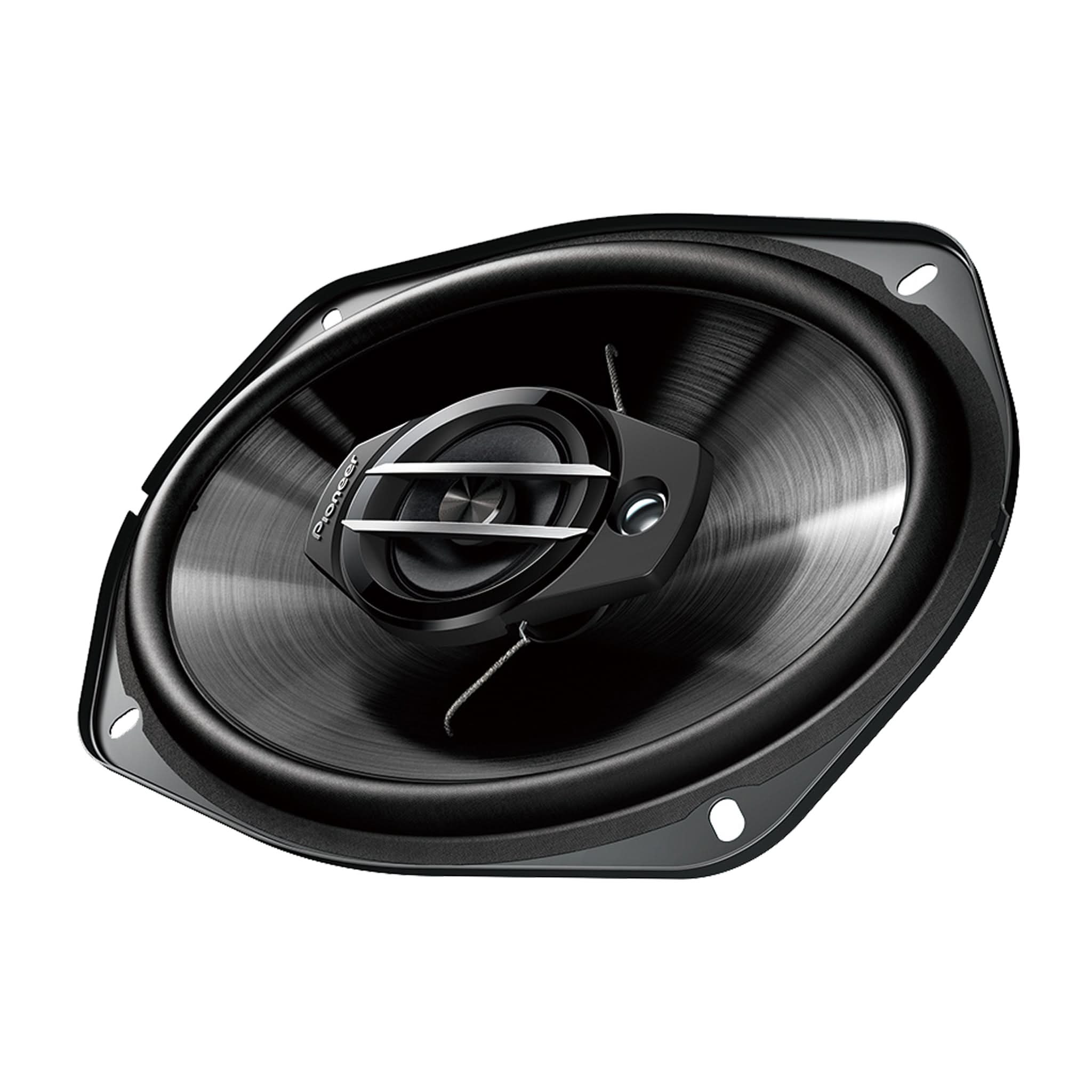 Left angle Pioneer speaker on white background