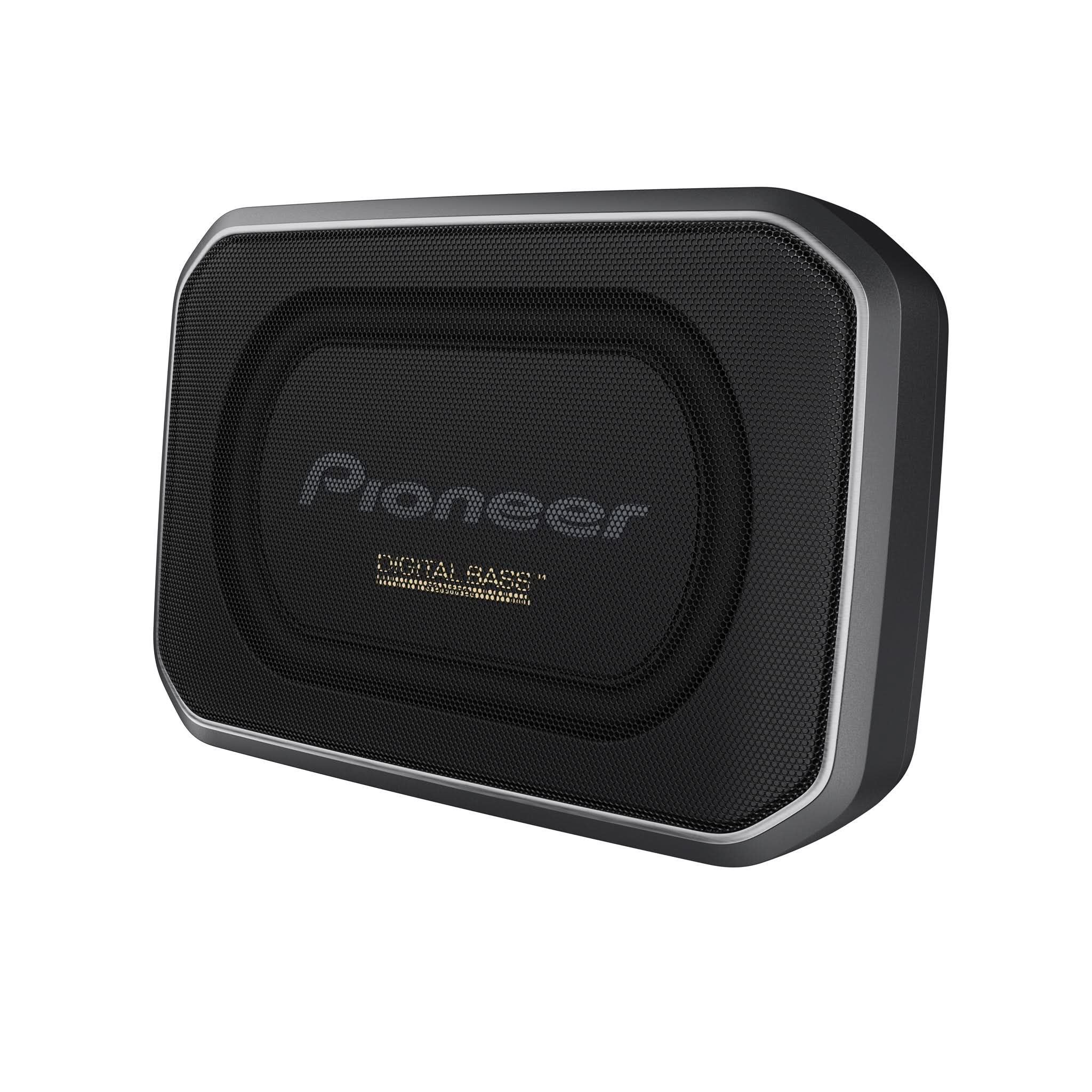 Pioneer car subwoofer on a white background