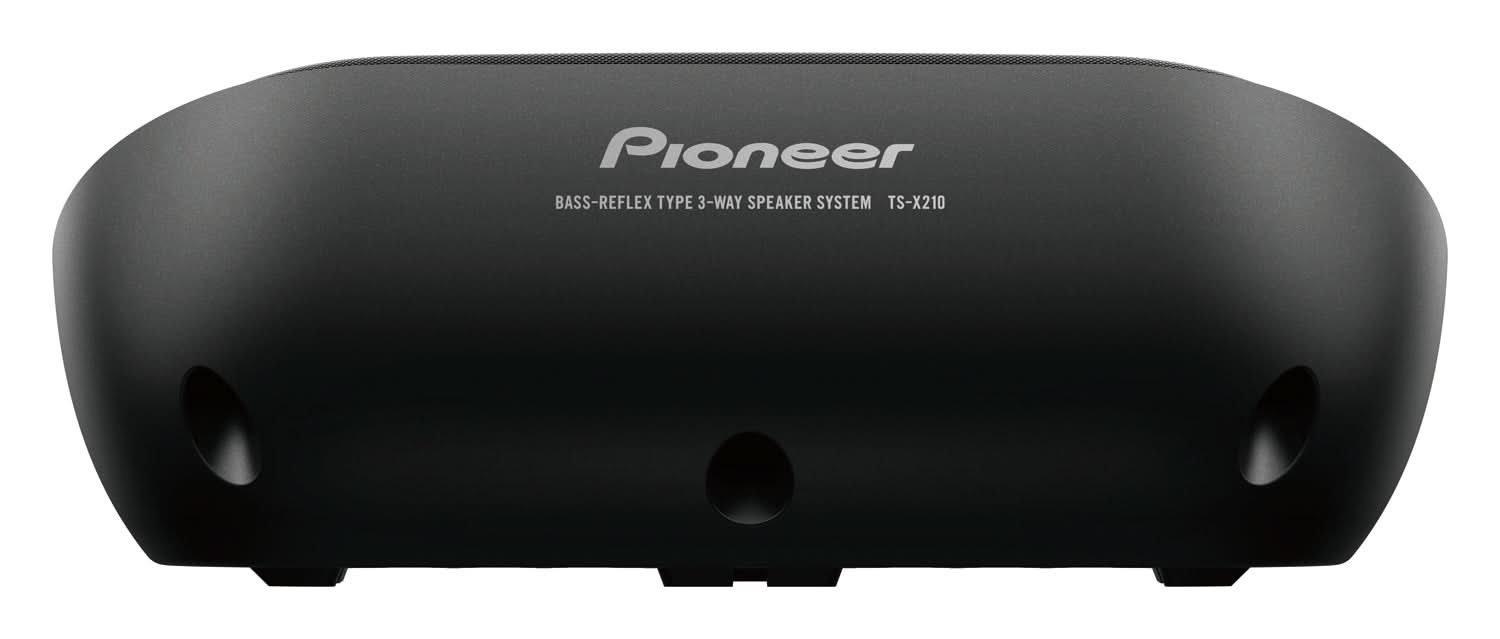 Black Pioneer speaker system on a white background