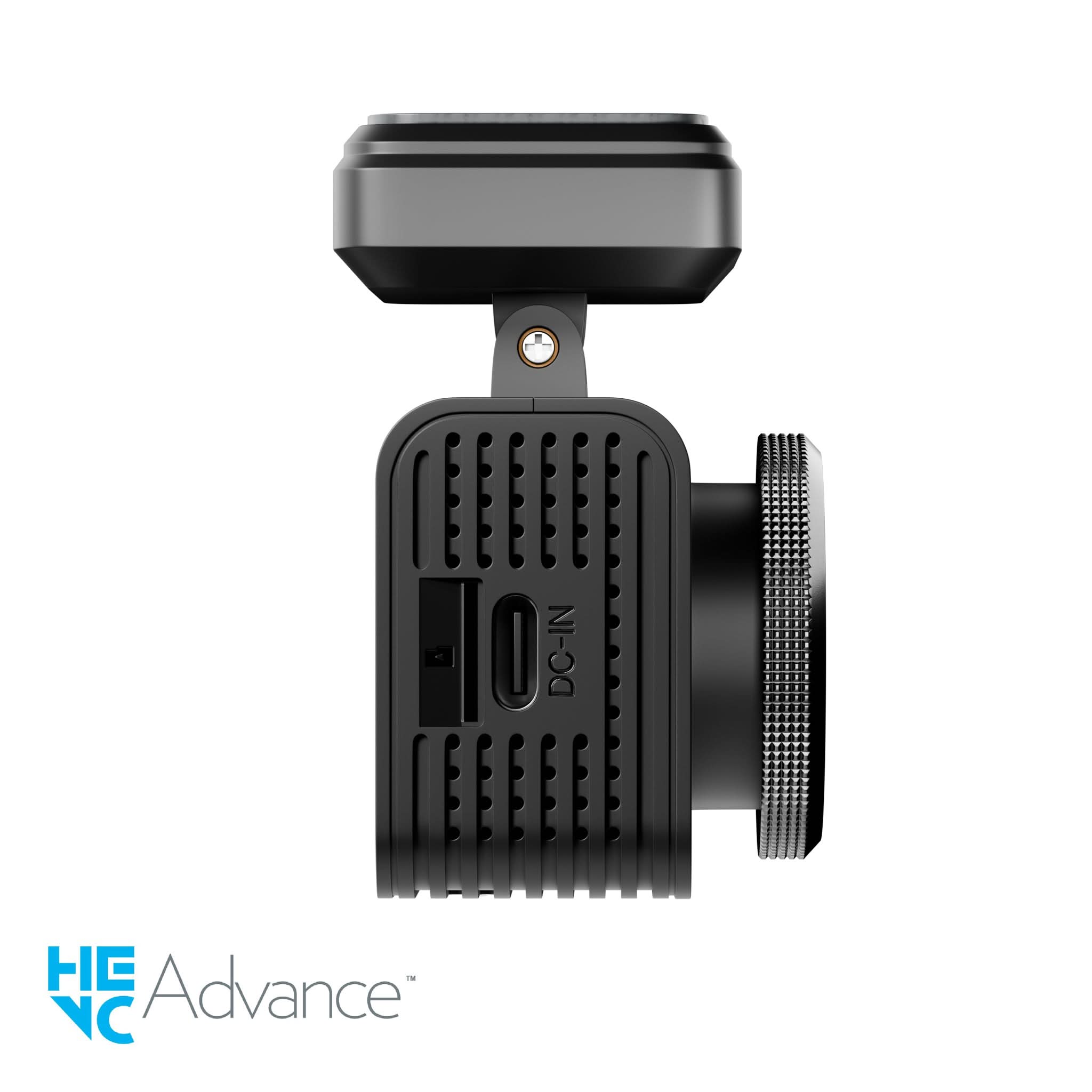Black camera module with 'HieVC Advance' branding on a white background