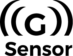 Logo of a sensor with the letter 'G' and the word 'Sensor'.