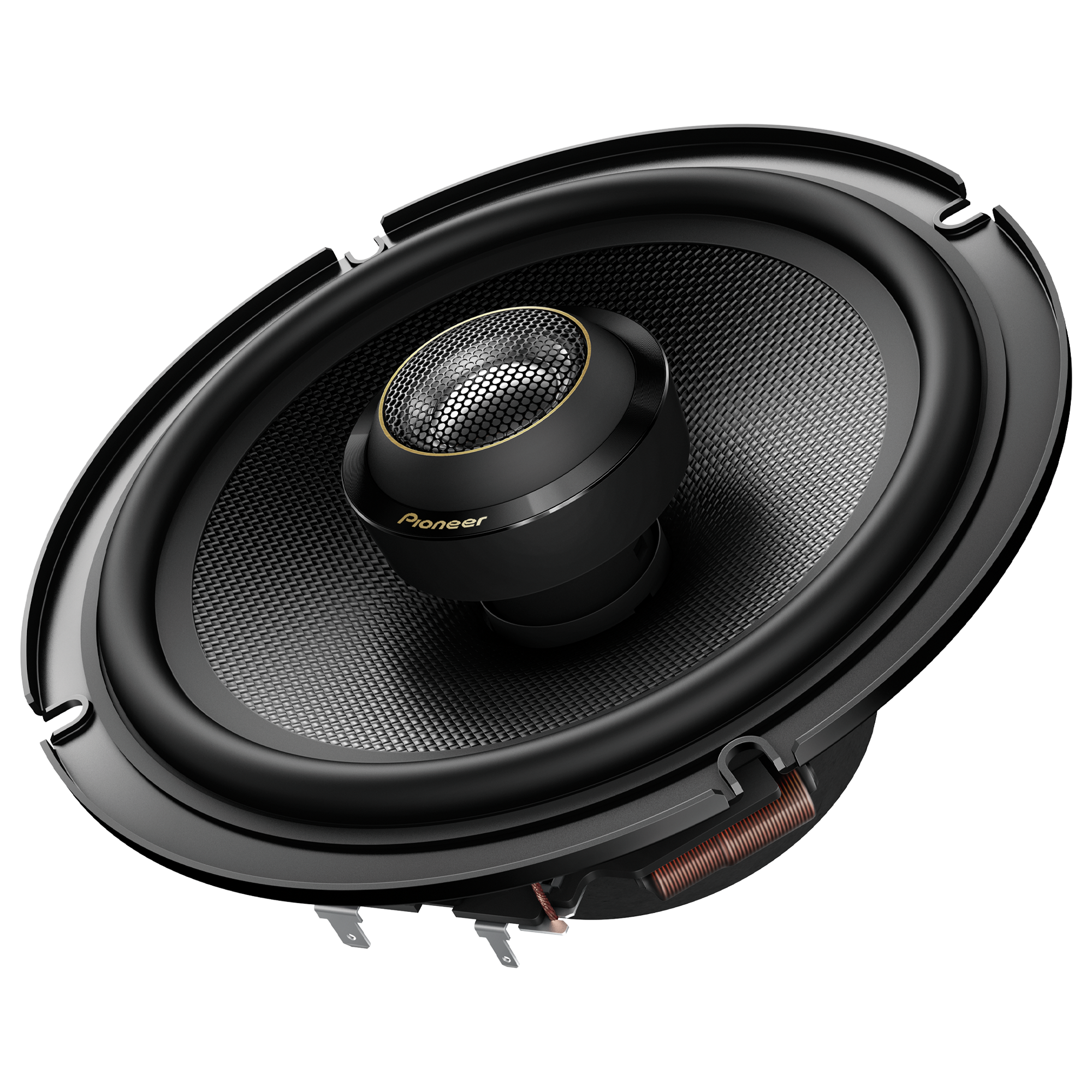 angled view of speaker