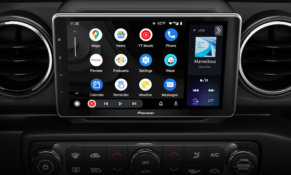 Android Auto on receiver screen