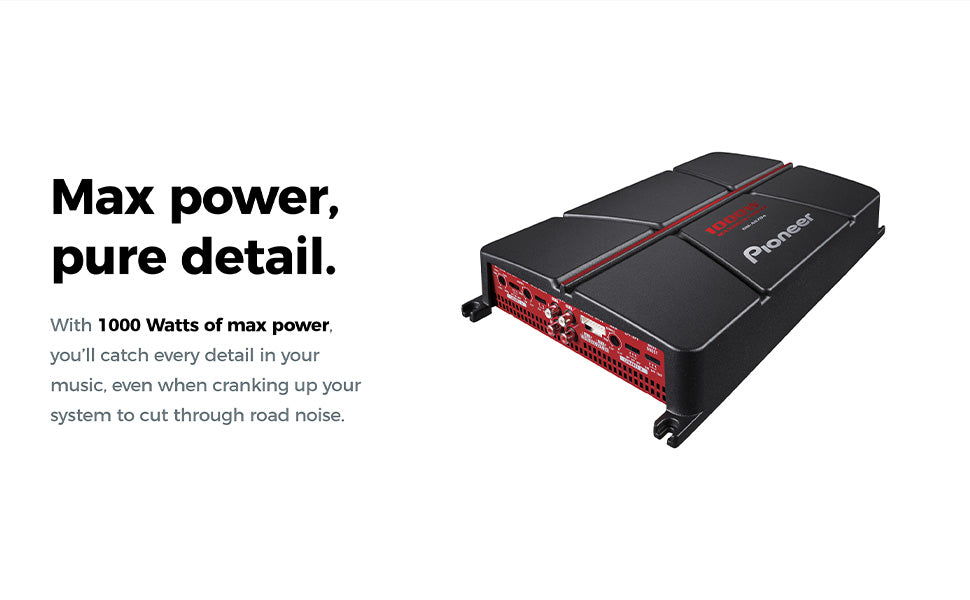 Pioneer GM-A6704 | Brückbarer 4-Kanal-Verstärker (1000 W) Endstufe, 122,81 Pioneer GM-A6704 | Brückbarer 4-Kanal-Verstärker (1000 W) Endstufe, 122,81