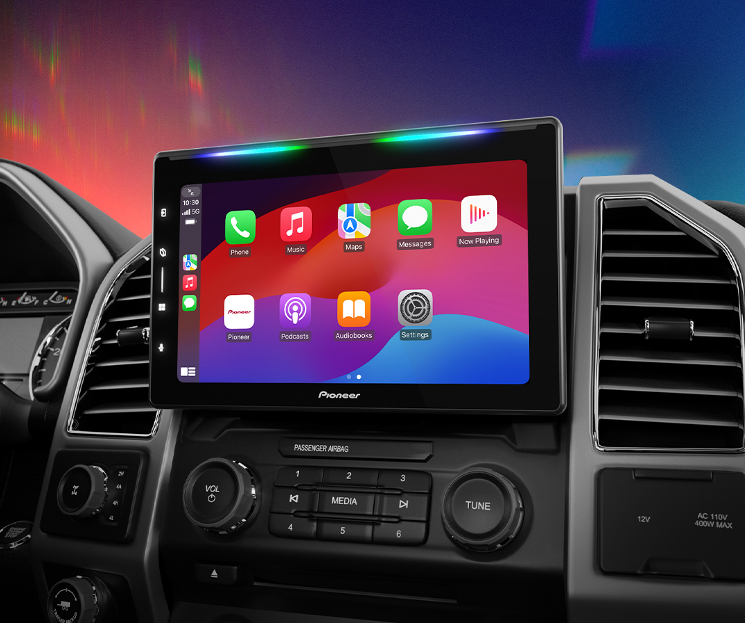 carplay screen on recevier inside car