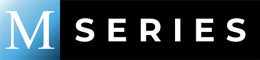 M Series logo with a blue square and 'M' on a black background