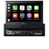 Pioneer car multimedia player with touchscreen display on a white background