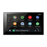 Pioneer car multimedia player with touchscreen display on a white background