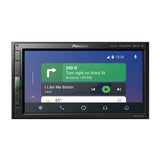 Pioneer car multimedia player with touchscreen display on a white background