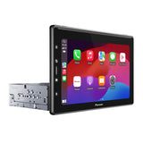 Pioneer car multimedia player with touchscreen display on a white background