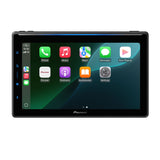 Pioneer car multimedia system with touchscreen display on a white background