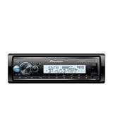 Pioneer car stereo system on a white background