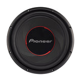 Pioneer car subwoofer on a white background