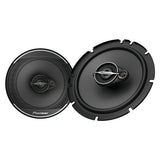 Two Pioneer car speakers on a white background