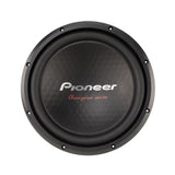 Pioneer car subwoofer on a white background
