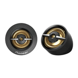 Pair of Pioneer speakers on a white background