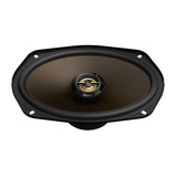 Car speaker with Pioneer logo on a white background