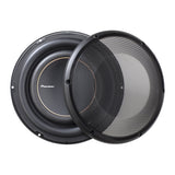 Pioneer car speaker with mesh cone on a white background