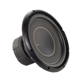 Black subwoofer on a white background