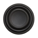 Black speaker subwoofer on a white background
