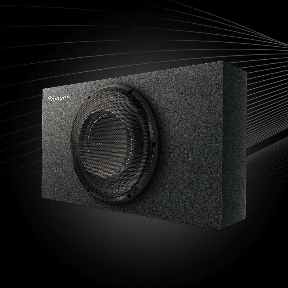 angled view of subwoofer