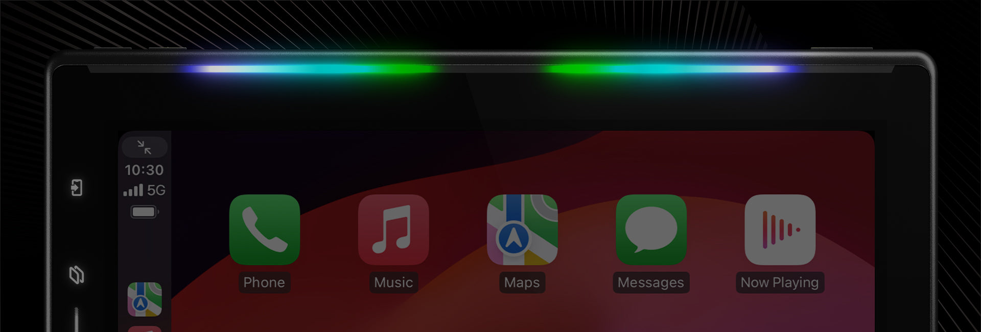 Smartphone screen with app icons on a dark background