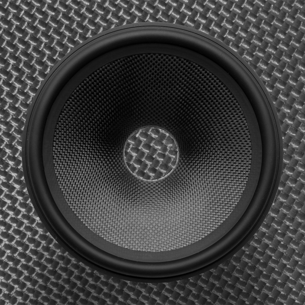 close up of tweeter speaker material