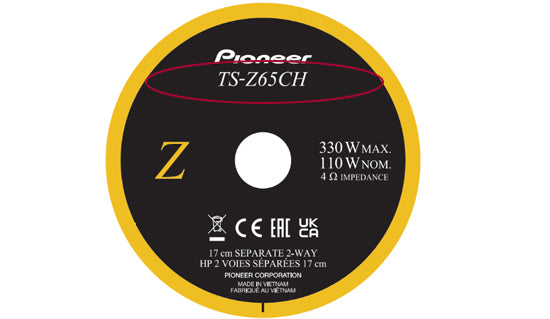 model number on subwoofer